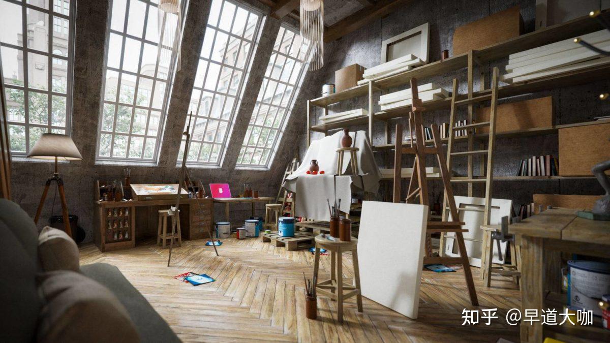Blender公寓阁楼电竞房客厅室内场景3D模型资产 Kitbash3D – Apartment Interiors - 知乎