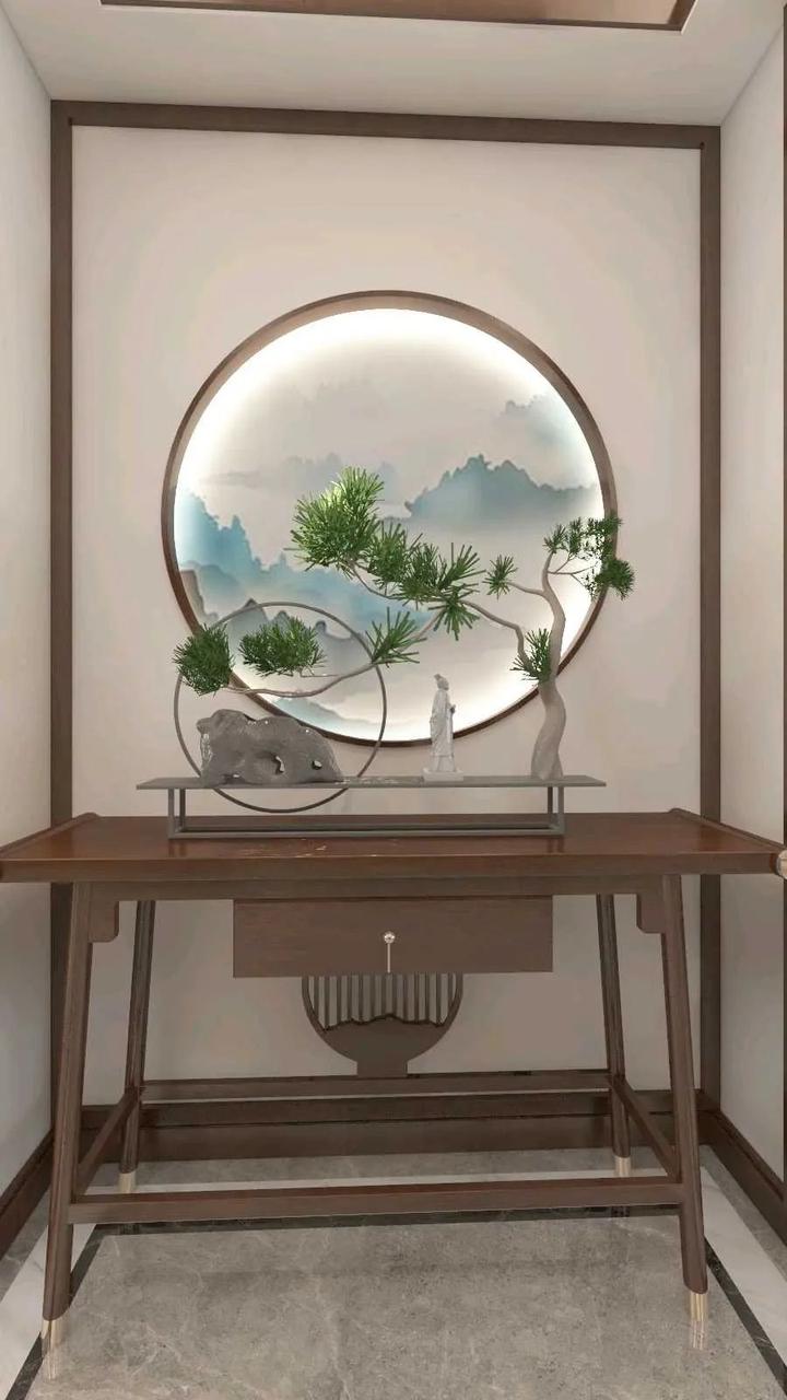 优雅禅意韵味的玄关设计,简直太绝了,让进门更有仪式感!