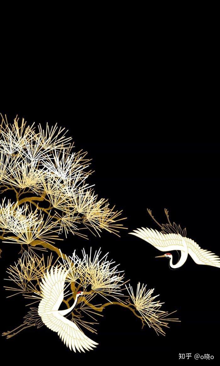 有没有大神给提供一下关于仙鹤的手机壁纸,绘画的那种,中式,日式都