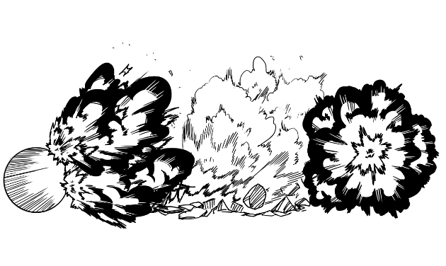 动漫爆炸场景怎么画爆炸烟雾消散的画法教学