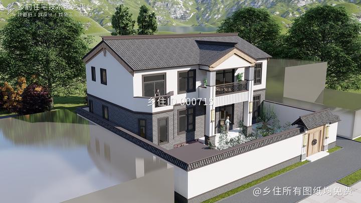 北京乡住科技免费别墅图纸枣庄谢家新中式别墅图纸 - 知乎