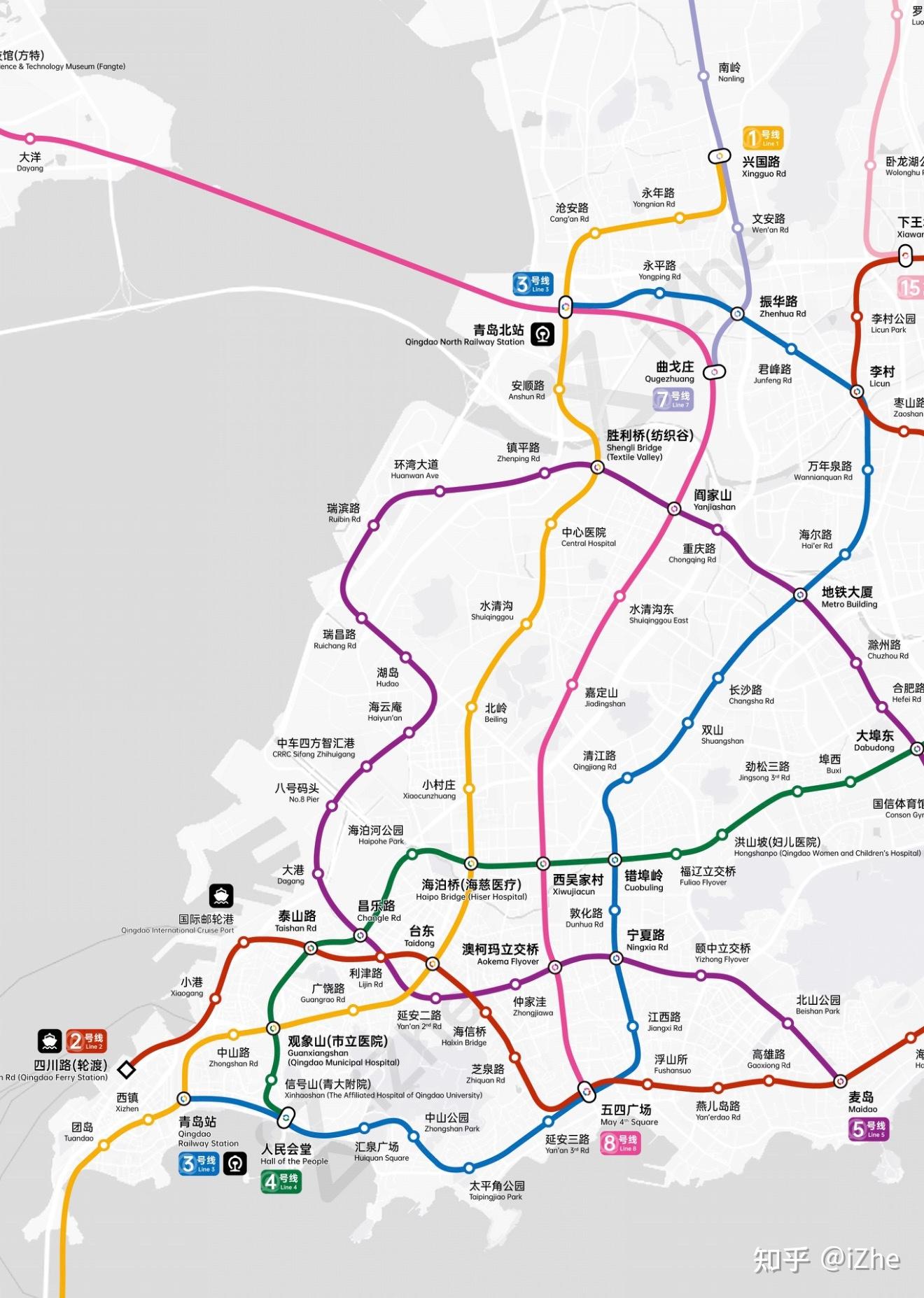 青岛地铁2028年线路规划示意图 - 知乎