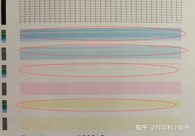 佳能彩色打印机测试页图片