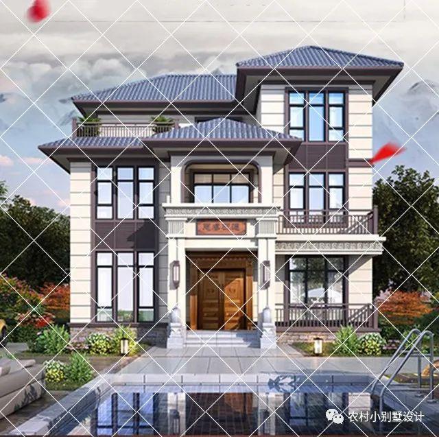 高端儒雅三层新中式别墅新款 ,18套三层农村自建房别墅新中式风格 - 知乎