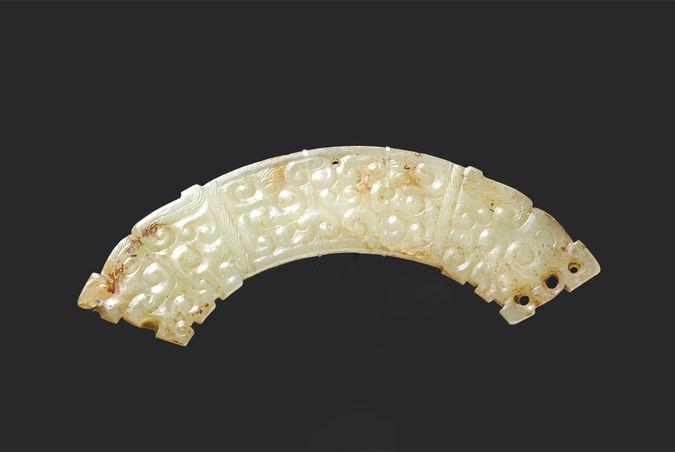 黄玉如意紋璜 和田玉 擺件 中国古玩美術唐物骨董 G3 2024年8月更新- 黄玉如意紋璜 和田玉 擺件 中国古玩美術唐