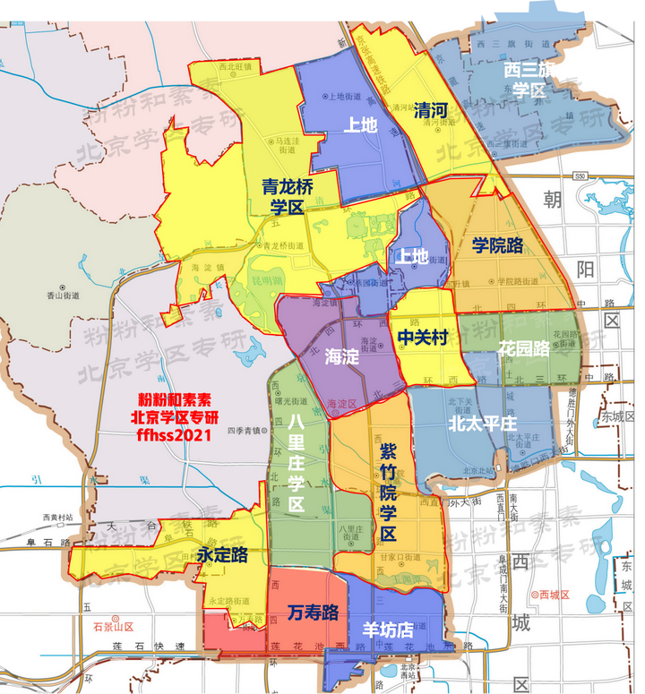 北京学区划分地图图片