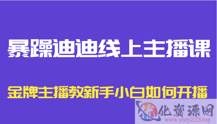 暴躁迪迪线上主播课，金牌主播教新手小白如何开播插图