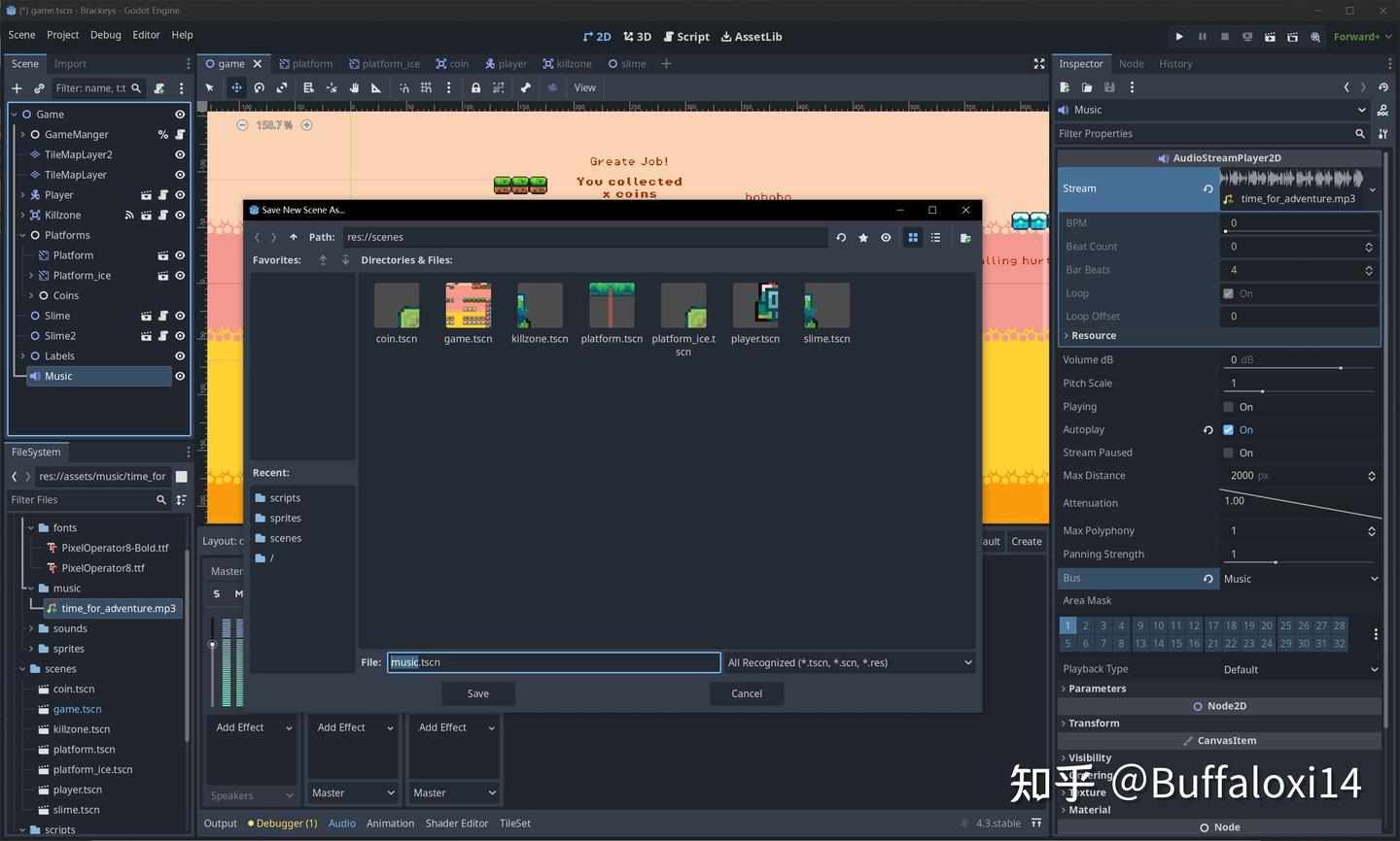Godot 教程图文【6】文本、音效和导出(完) - 知乎