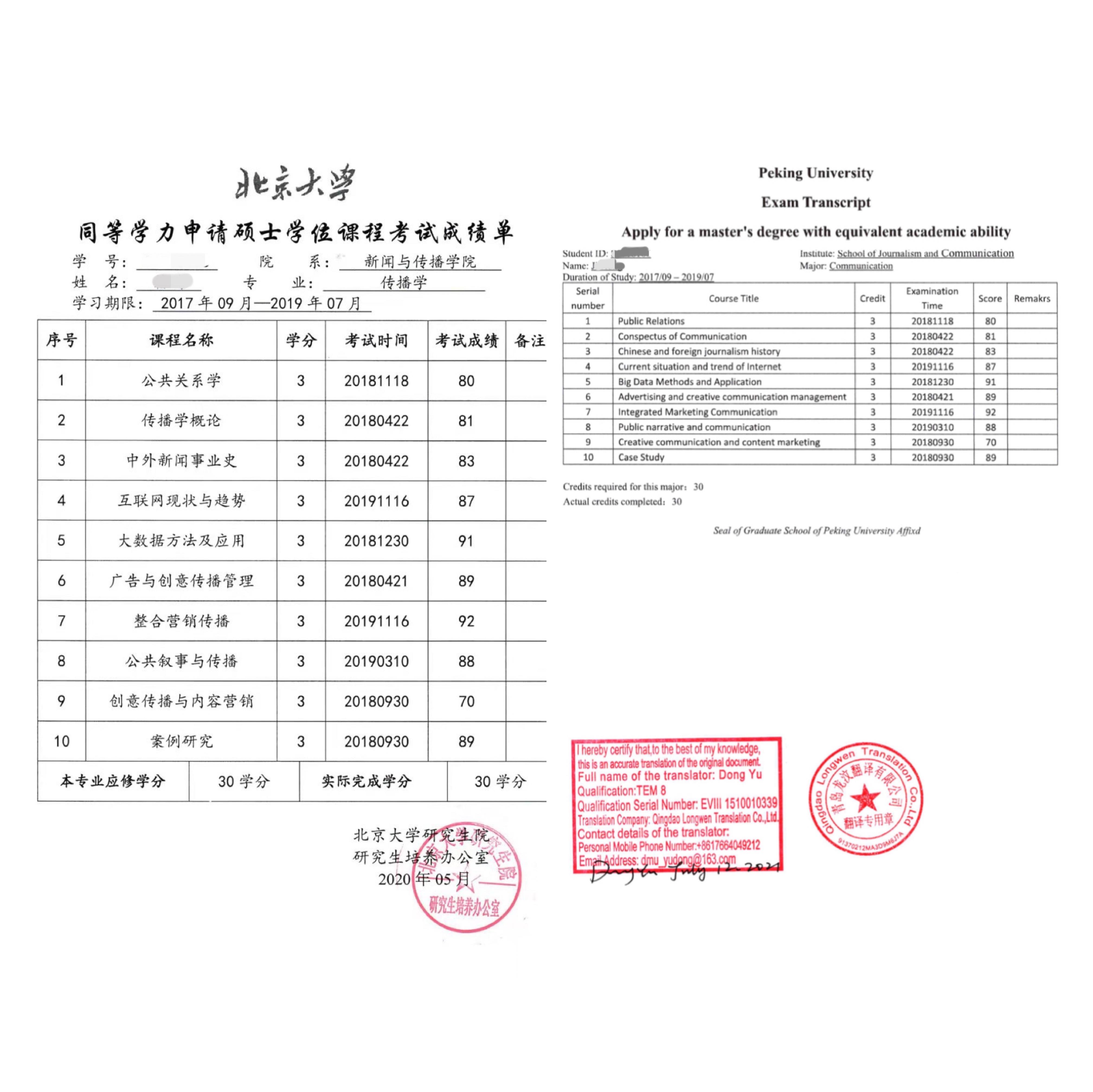 想请问下出国留学的问题,大学成绩单可以先从学校打出来盖章,等到要