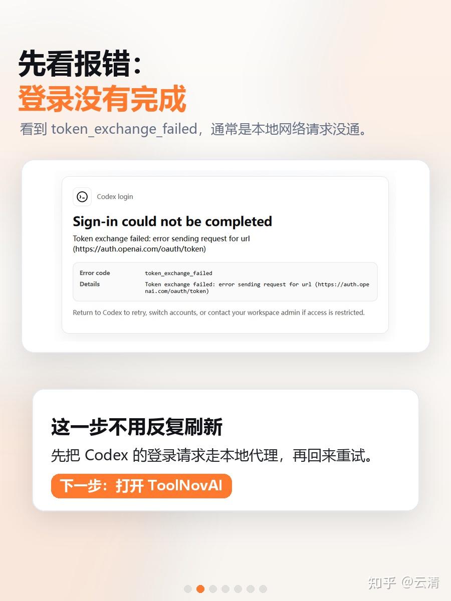 token exchange failed: error sending request for url... Codex 登录报 token_exchange_failed?这样设置就好了 - 知乎