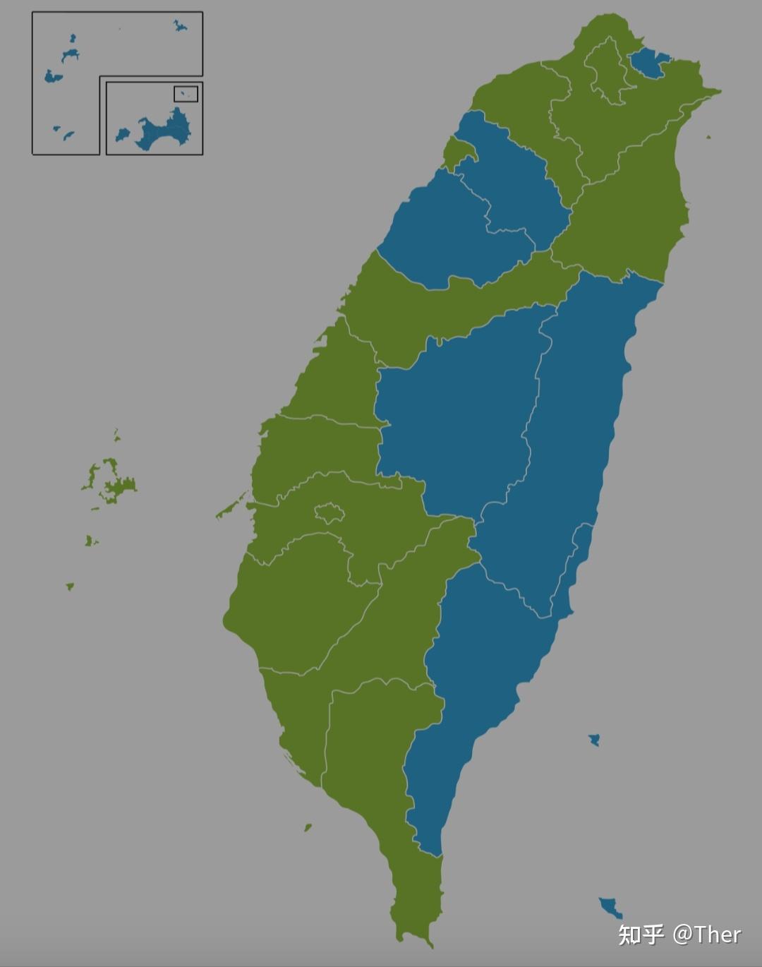 台湾地区选举中，为什么很少听到“蓝县/市”“绿县/市”和“摇摆县/市”这类说法？ - 知乎