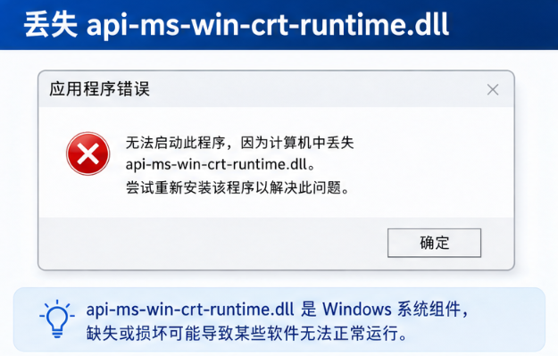 api-ms-win-crt-runtime.dll文件的丢失要如何处理？3分钟教会你修复api-ms-win-crt-runtime.dll ...