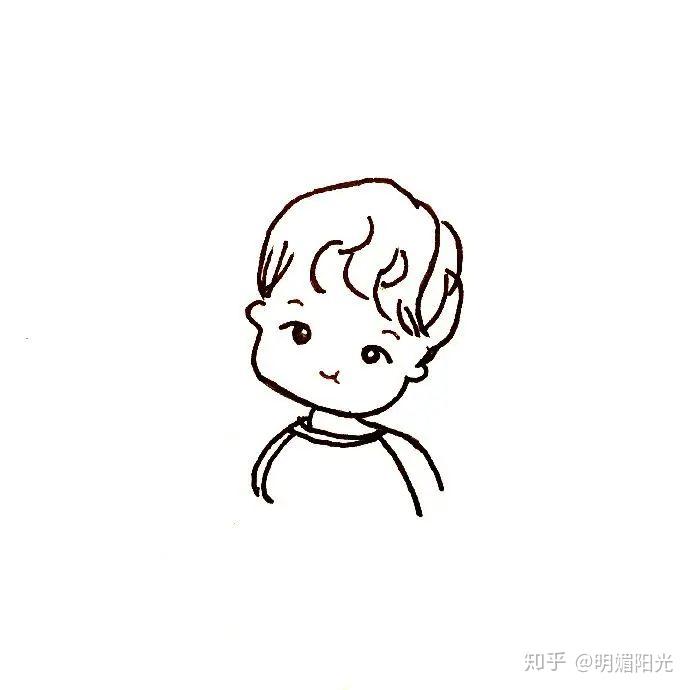 有没有简单可爱的用线条画的头像?