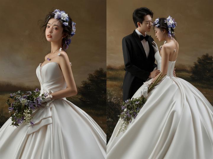 掉进法式的优雅里 高级复古感油画婚纱照 - 知乎