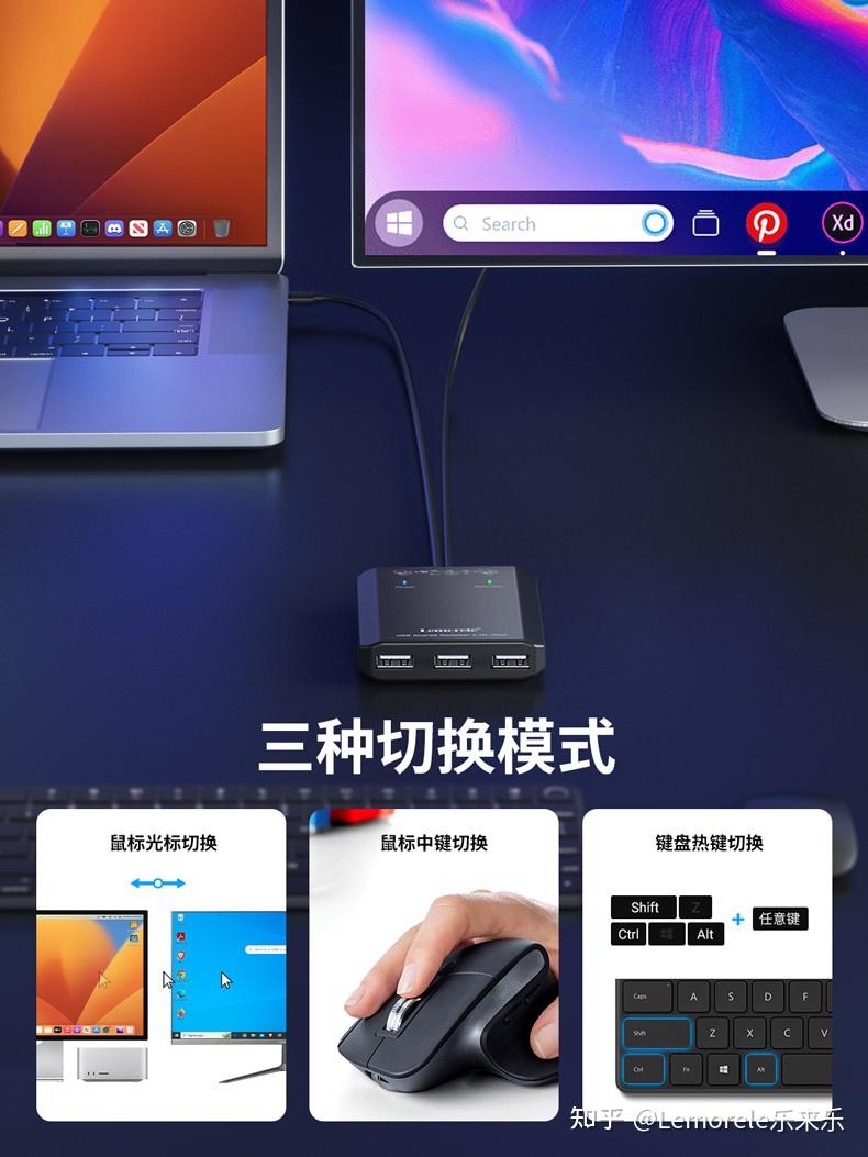 Lemorele USB共享切换器：三种方式无缝切换，高效便捷工作！ - 知乎