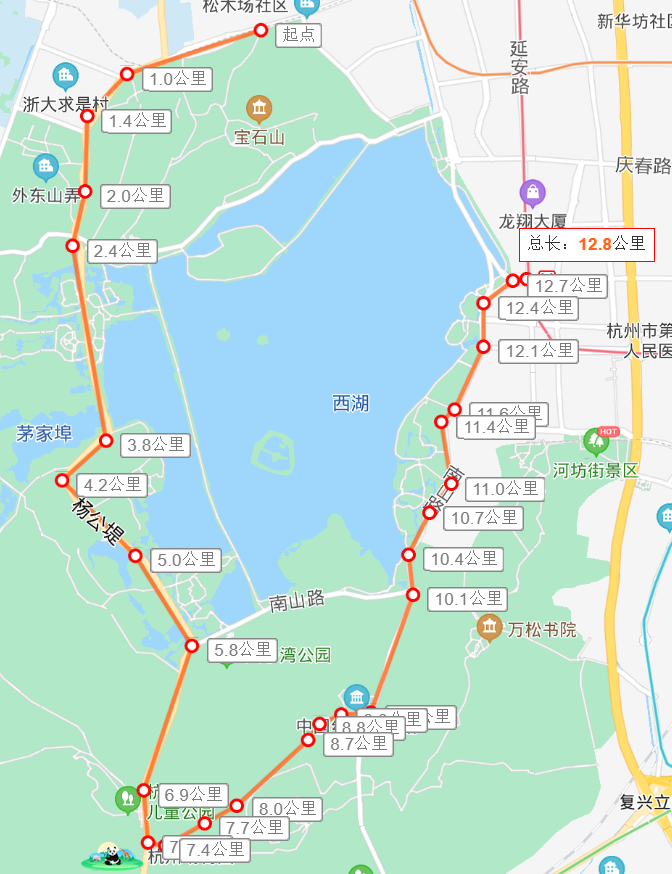 杭州自行车骑行路线第2弹西湖南侧全程绿植高覆盖附踩雷路
