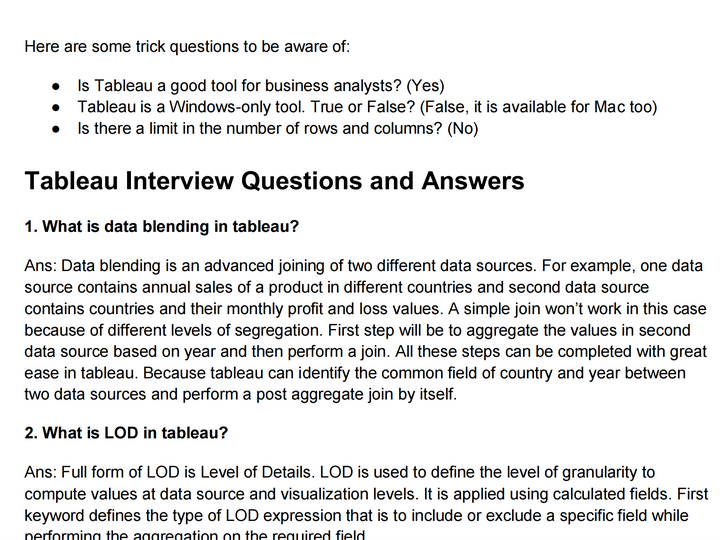 【OfferRealize】Top 70+ Tableau Interview Questions - 知乎