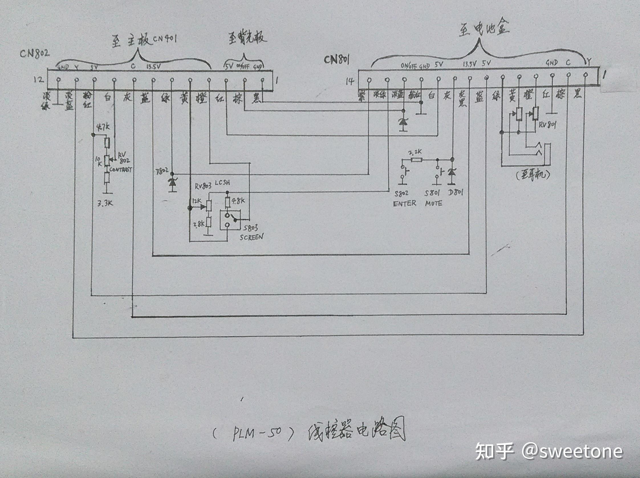 索尼线控接线图图片