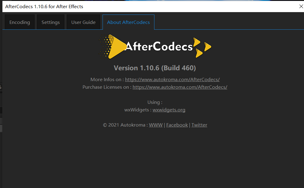AfterCodecs 1.10.15 for mac instal free