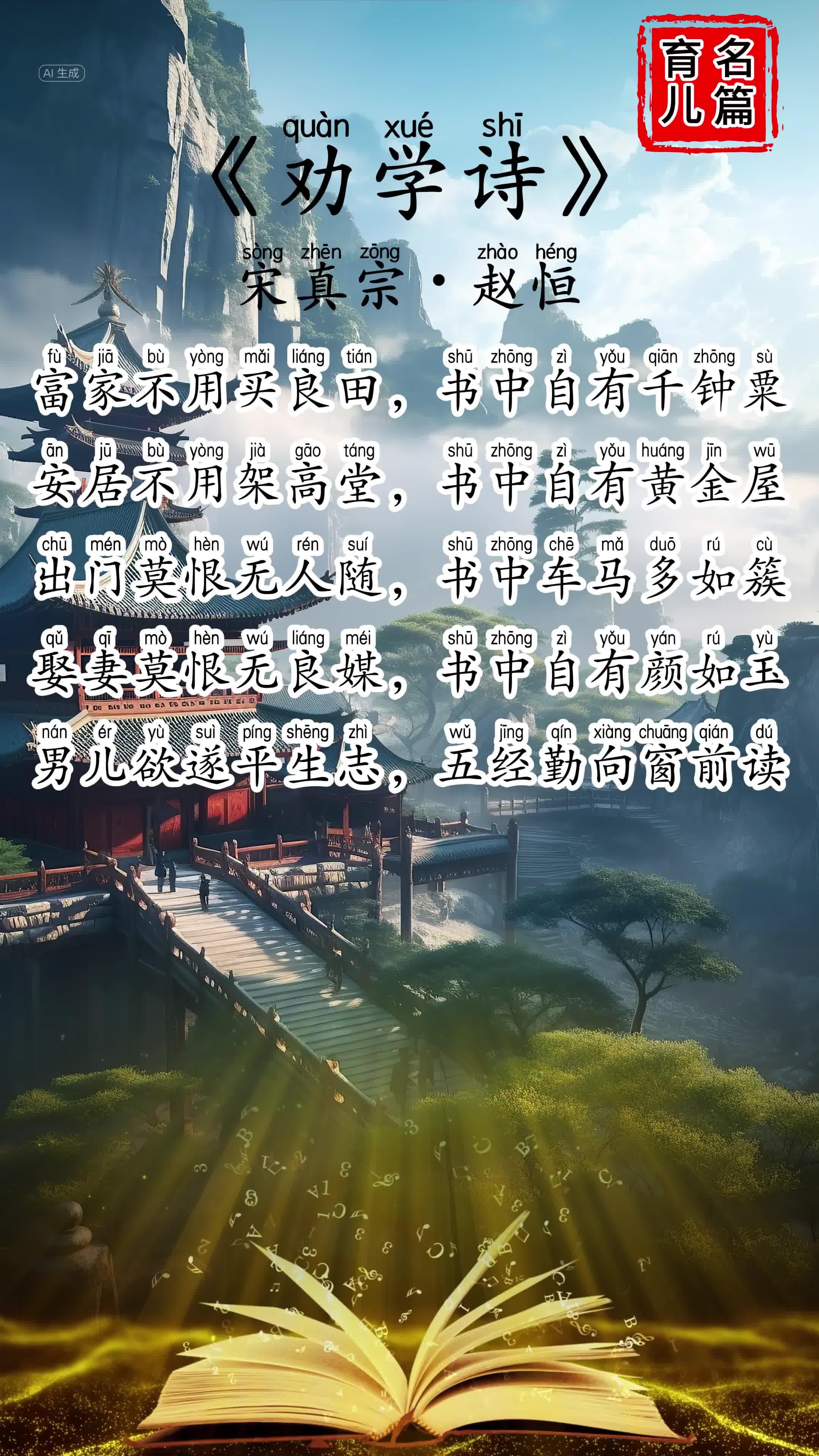 宋赵恒的《劝学诗》全文