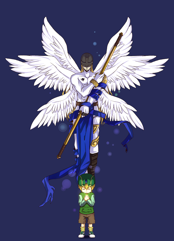 天使兽上身是光着的还是穿着衣服的