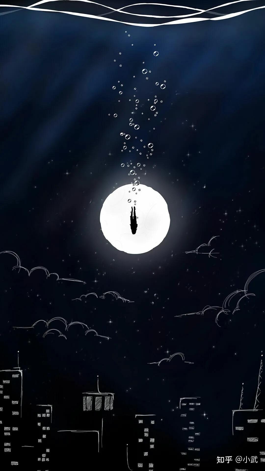 想找一张图片大概是一个人物或动物之类的正在深海里坠落的样子唯美一