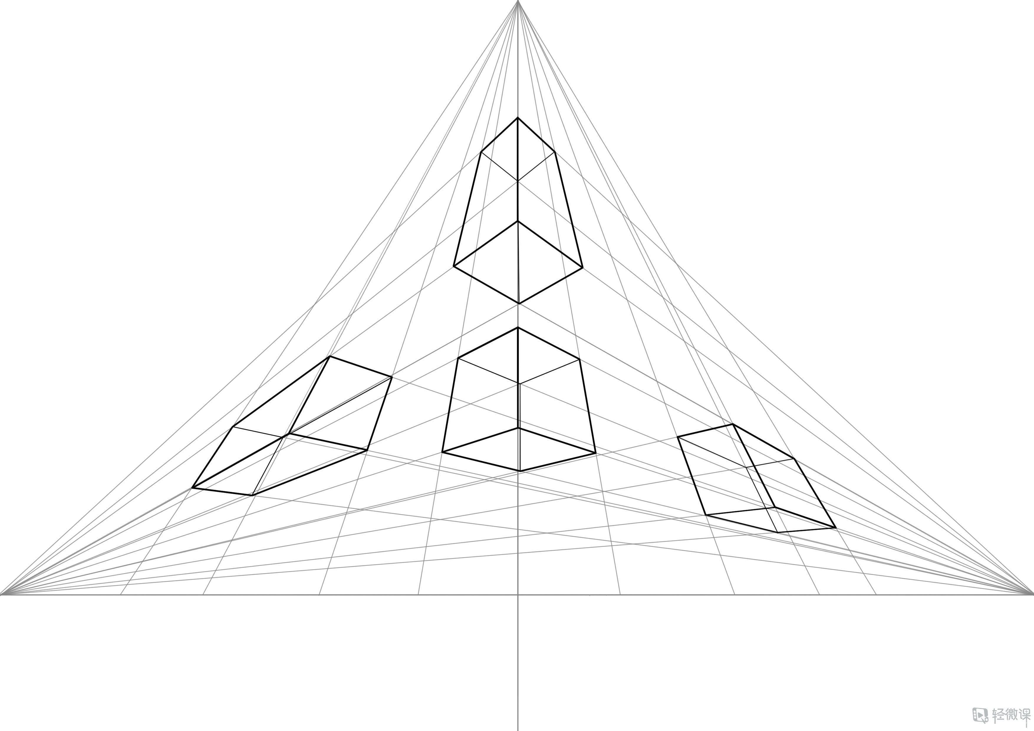 四棱柱穿插体透视线线 怎么画?求各位大神帮忙 ?