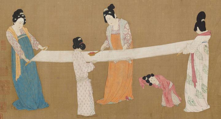 汉桥话画：张萱《捣练图》带你了解唐代妇女劳作画面- 知乎