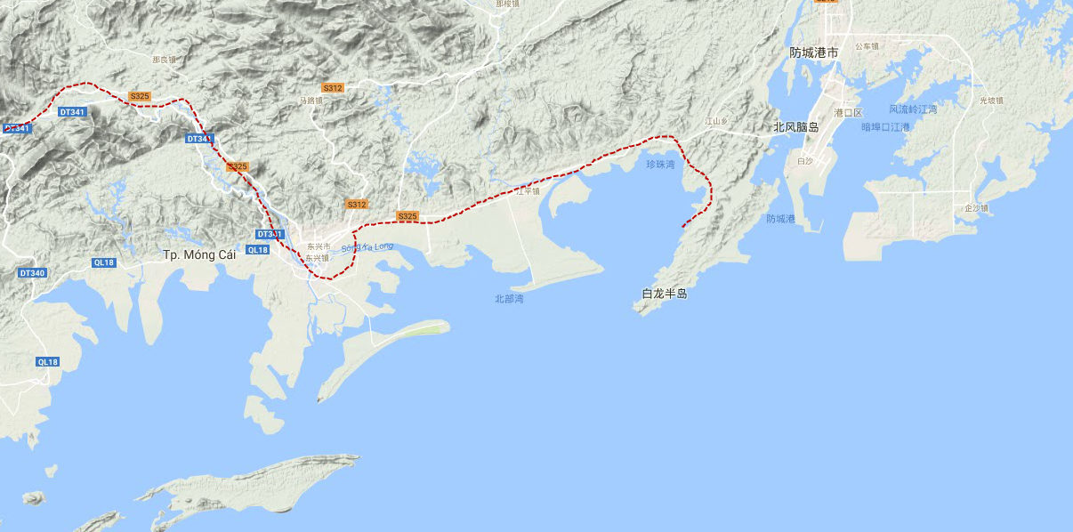 谭版中国历史地图集中明清时期广东省廉州府今属广西西南部的那一片
