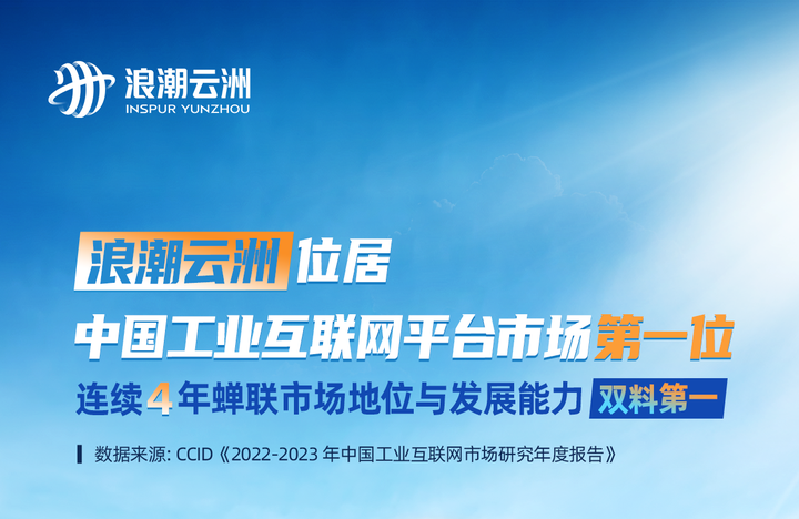 CCID:浪潮云洲连续四年蝉联中国工业互联网平台市场双料第一 - 知乎