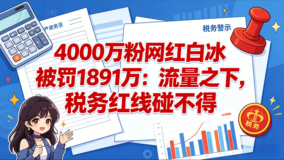 4000万粉网红白冰被罚1891万:流量之下,税务红线碰不得 - 知乎