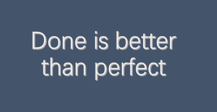完成比完美更重要