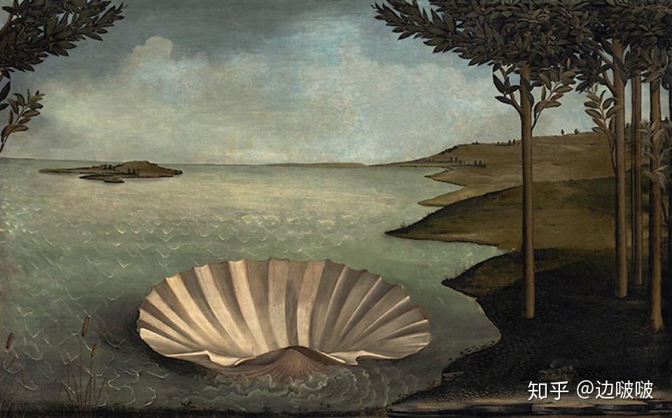 看到一张图原作是波提切利的维纳斯的诞生可是画里面只有一个大贝壳没
