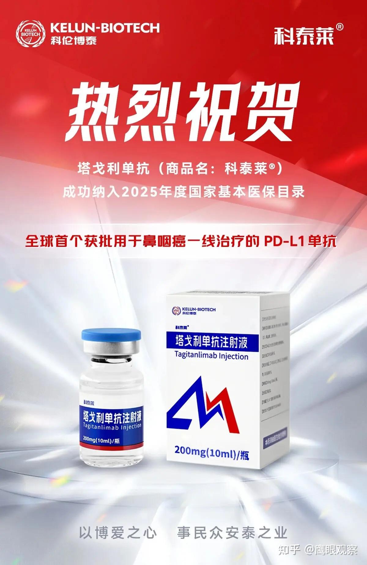 喜讯!科伦博泰佳泰莱®、达泰莱®、科泰莱®成功纳入2025国家基本医保目录 - 知乎