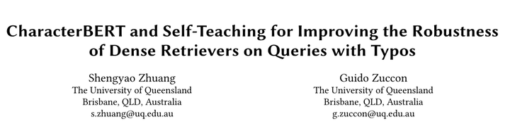 CharacterBERT + Self-Teaching For Improving The Robustness Of Dense ...