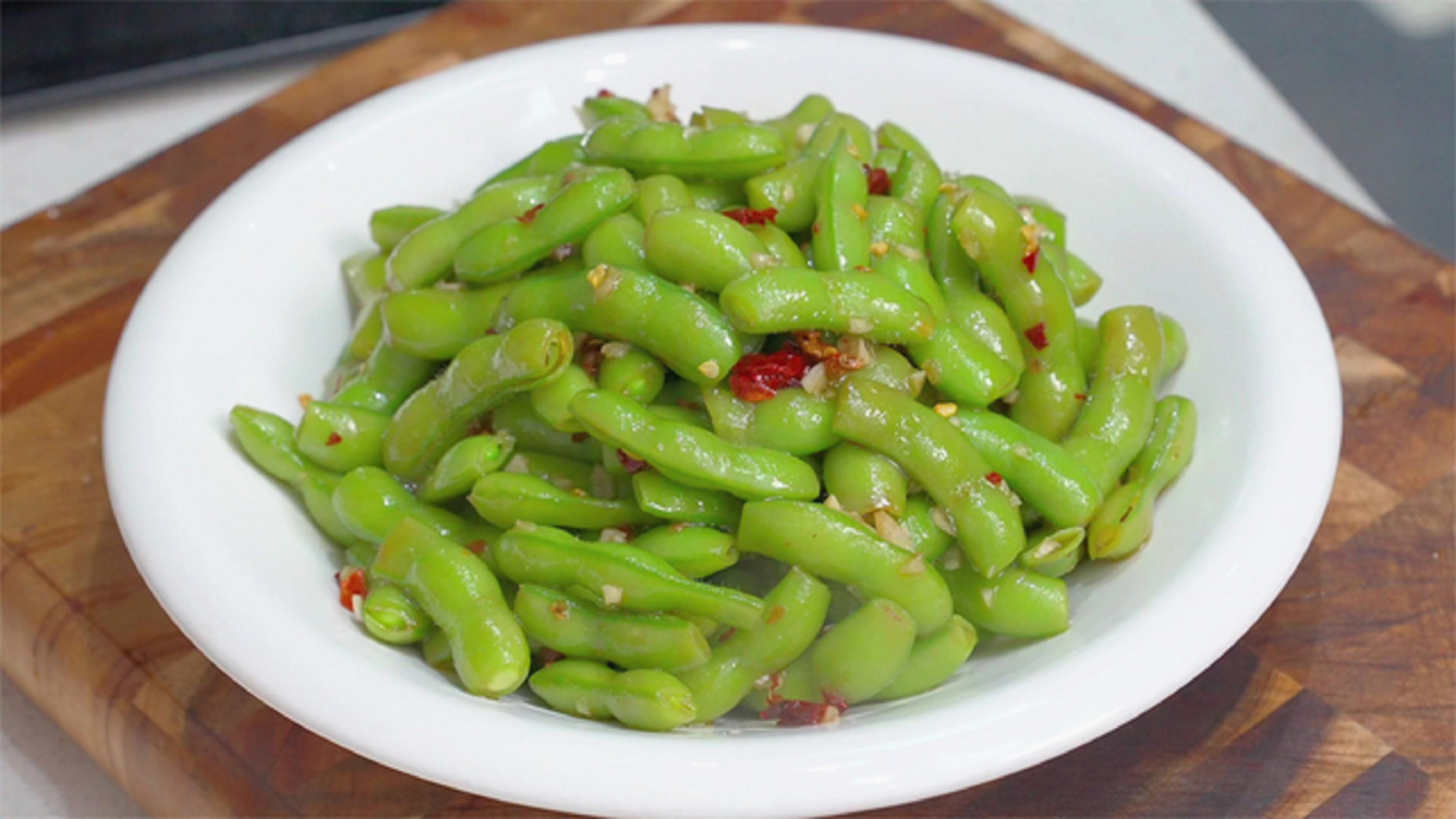 凉拌毛豆想要好吃,记住这2两个步骤,香辣入味,颜色翠绿不发黄