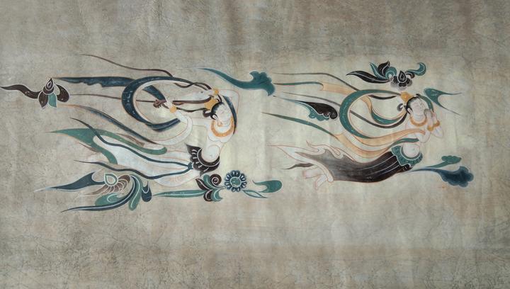 心有阳光,便是岁月静好,李鸿文敦煌飞天画作欣赏 - 知乎