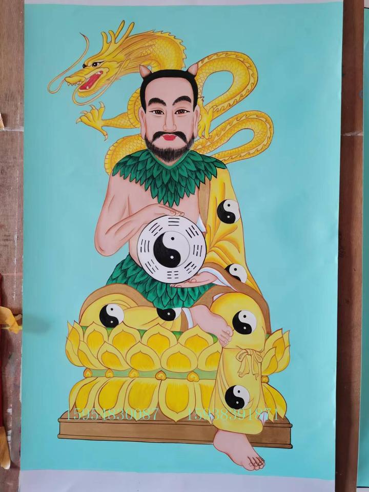 三皇画像家族供奉神像佛像壁画雕塑贴金箔 - 知乎