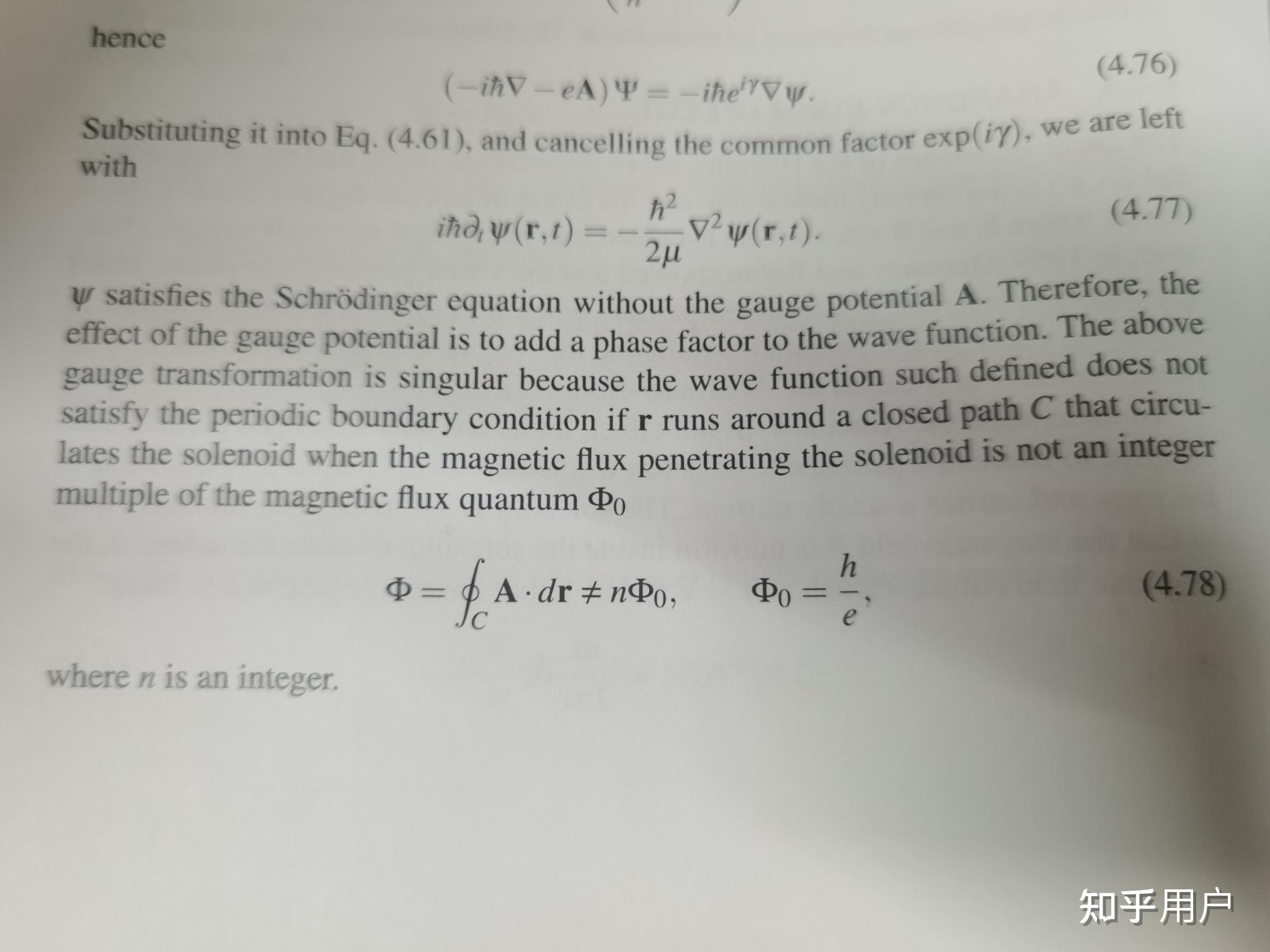 AB效应里面磁通量子化的理论来源是什么？ - 知乎