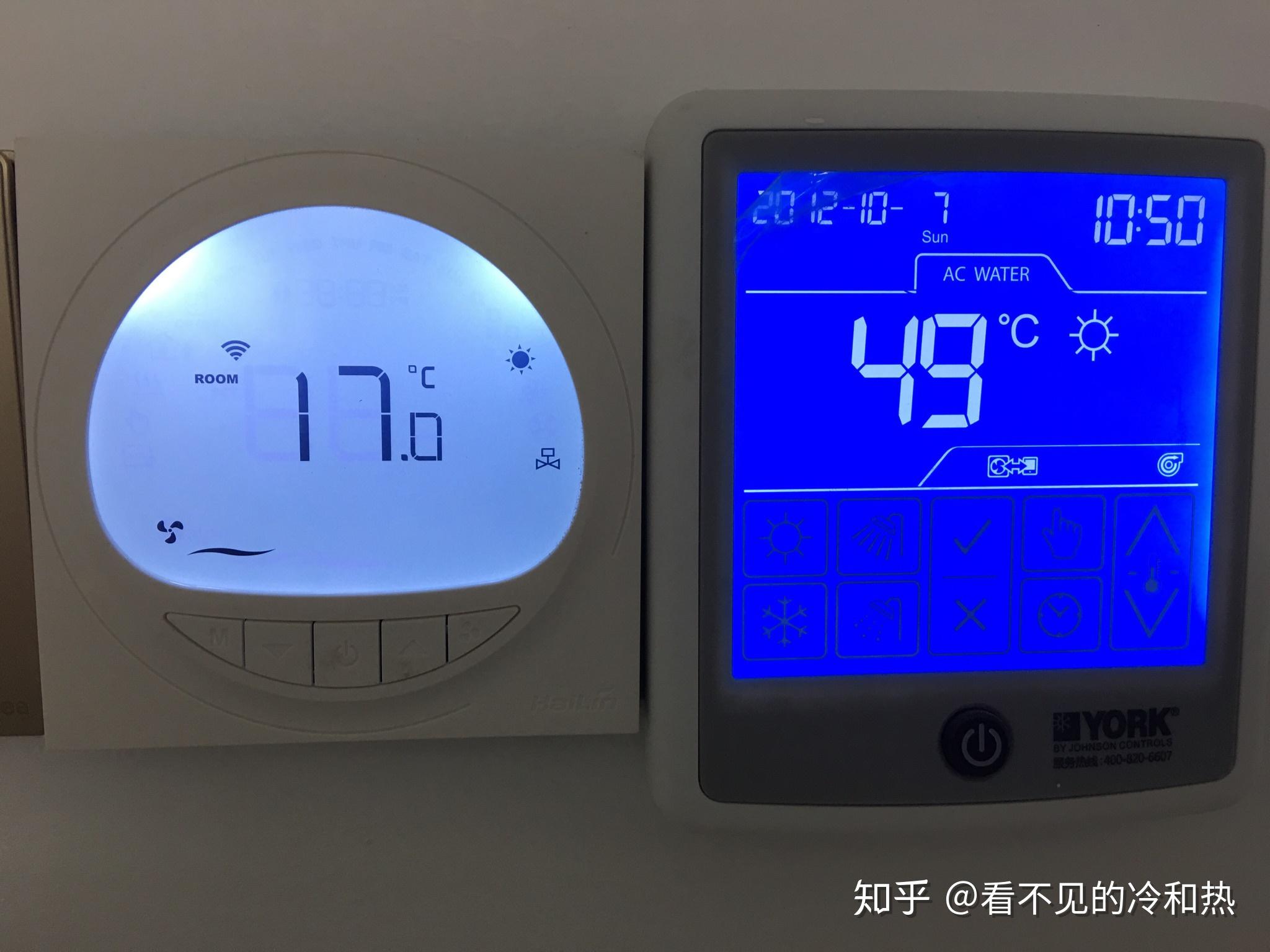 約克水機有沒有空調地暖一體的智能溫控面板? - 知乎