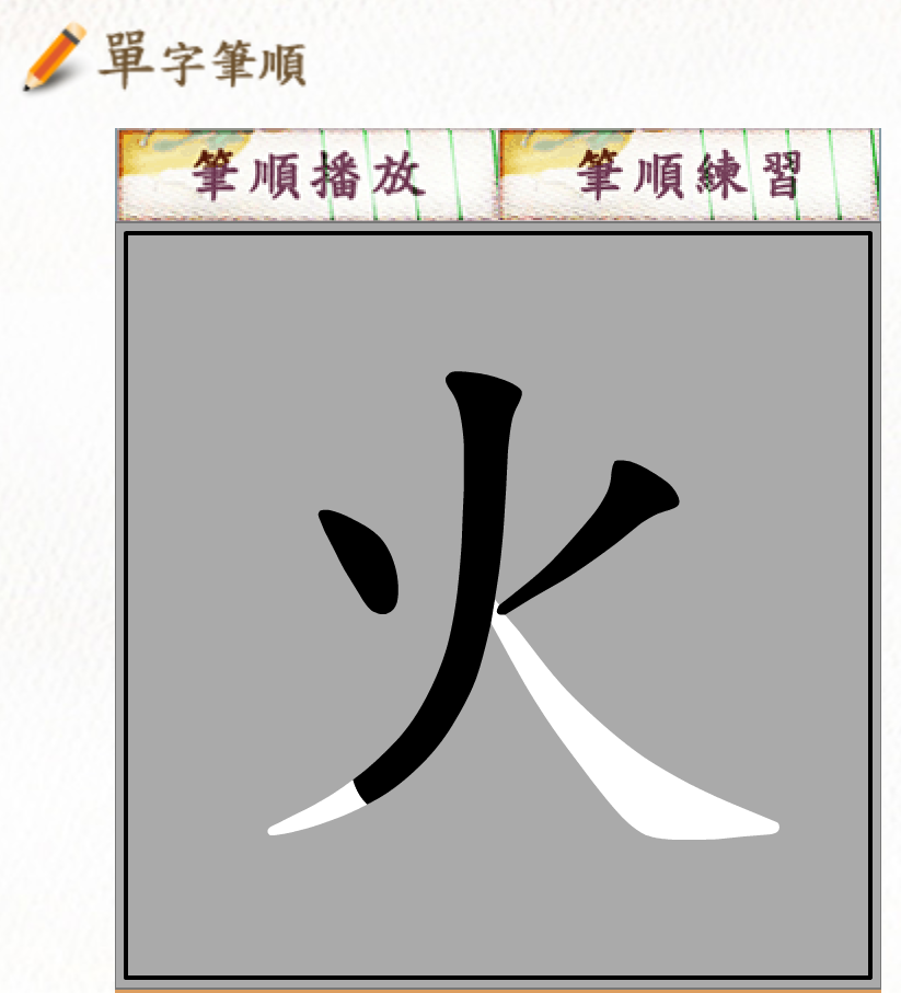 火字的正确笔画顺序