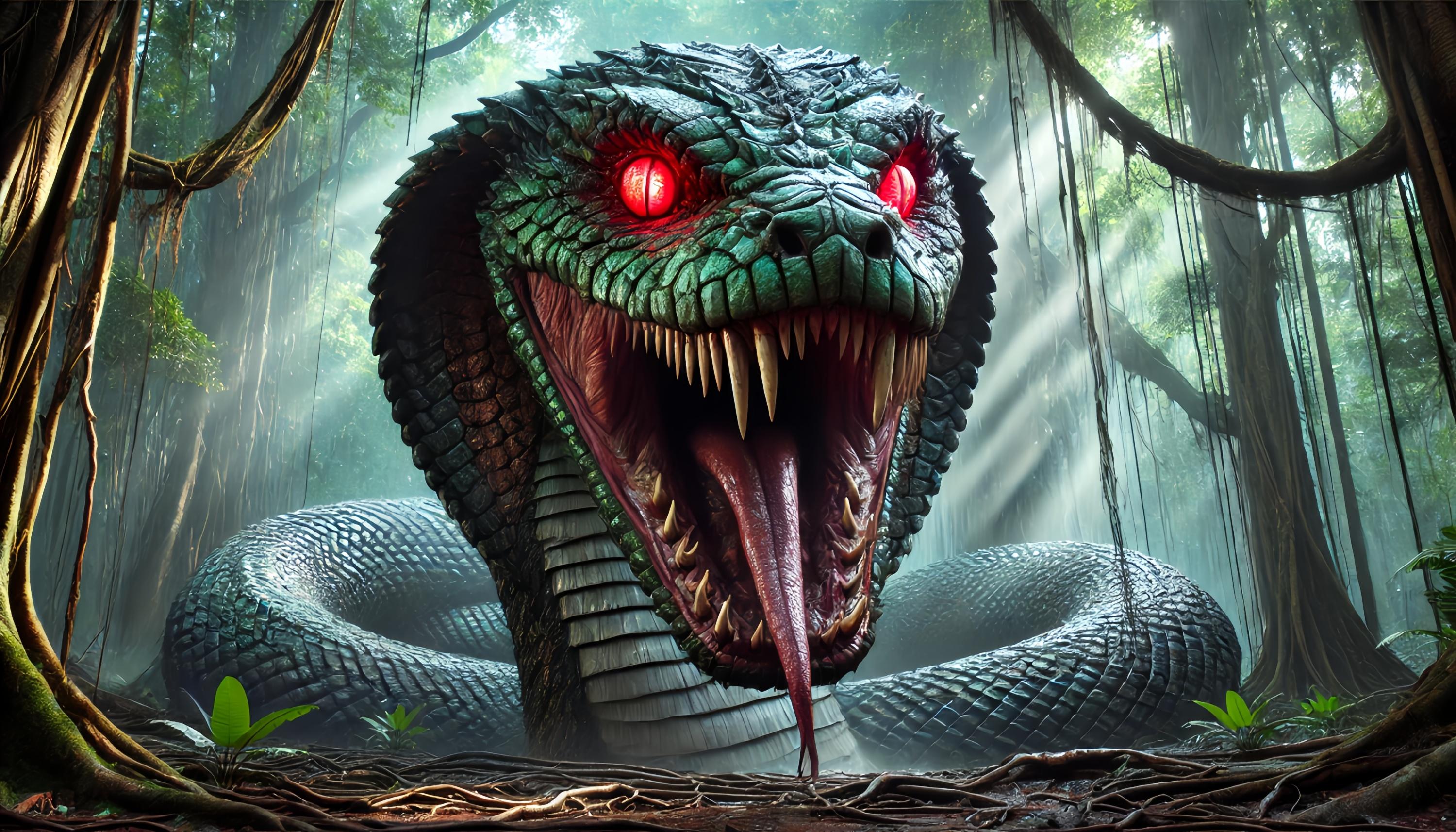 山海经最全蛇类家族图鉴13大传奇巨蛇身份大揭秘