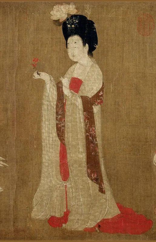 名画欣赏67周昉簪花仕女图