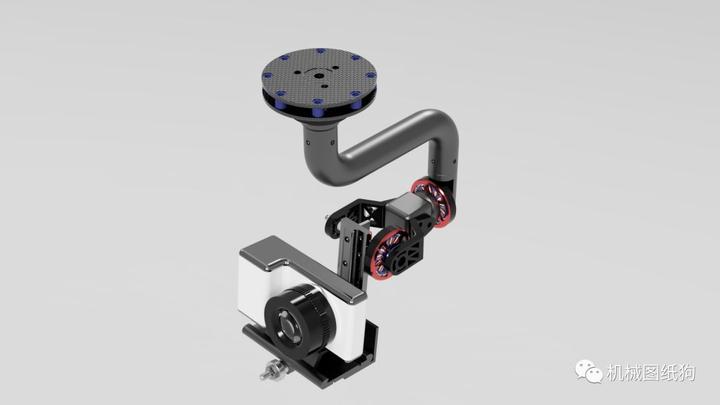 工程机械vertigimbal无人机相机三轴云台3d数模图纸step格式