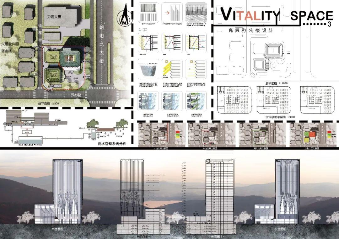 河北大学建筑系四年级高层办公楼设计作品展 - 知乎