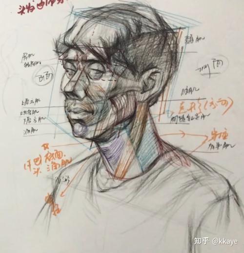 素描人頭五官怎麼畫深入