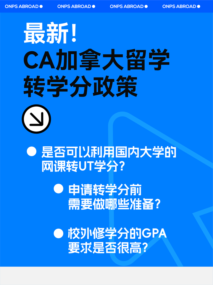最新!CA加拿大留学转学分政策 - 知乎