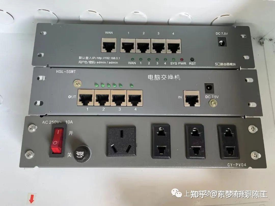 【科普】一个完整的弱电箱都有哪些模块？交换机和路由器又有何区别？ - 知乎