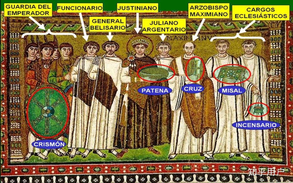 查士丁尼大帝及其随从镶嵌画中的随从都是谁? - 知乎