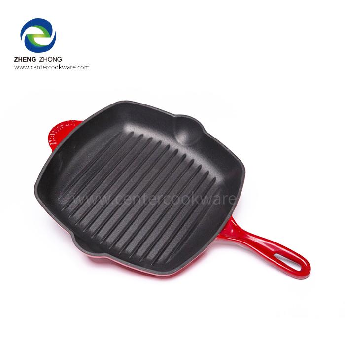 The Ultimate Grill Master's Companion Enameled Cast Iron Grill Pan With